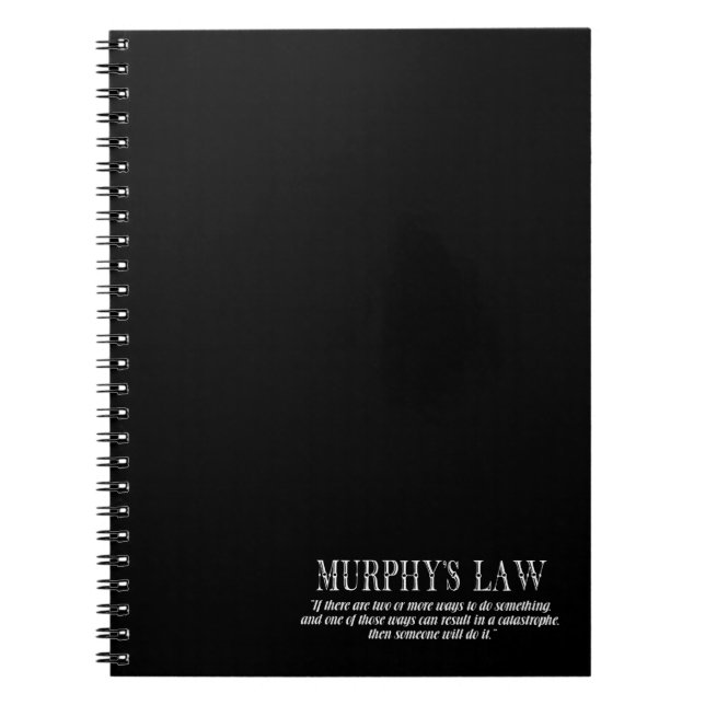 Murphys lag anteckningsbok med spiral (Framsidan)