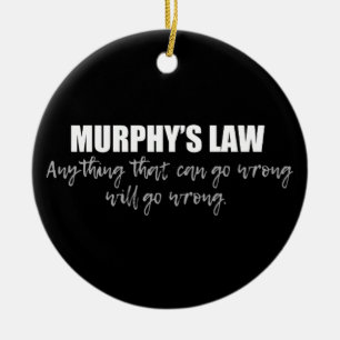 Murphys lag julgransprydnad keramik