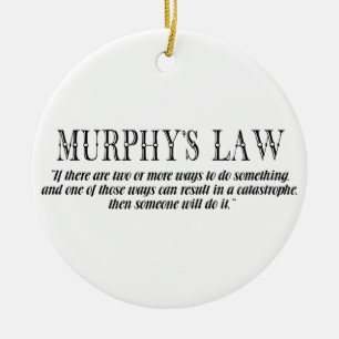 Murphys lag julgransprydnad keramik