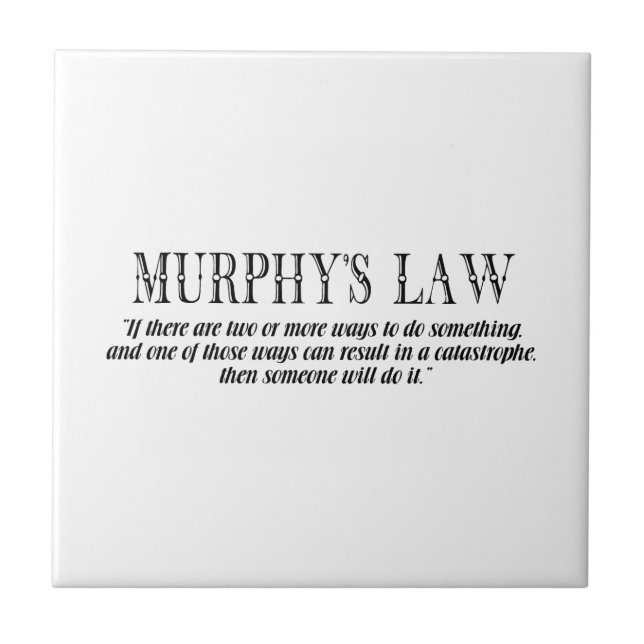 Murphys lag kakelplatta (Framsidan)