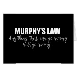 Murphy's Law Science Adage Card Hälsningskort
