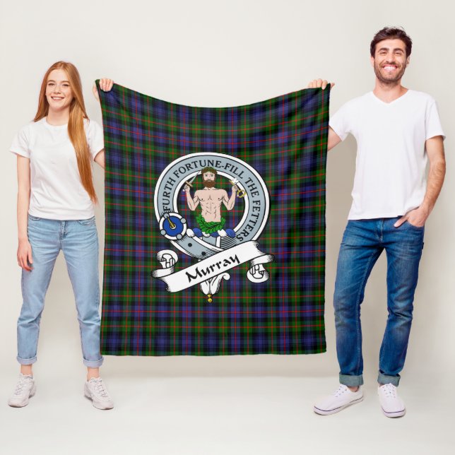 Murray av Atholl Modern Clansmärke Tartan Plaid Fleecefilt (På plats)