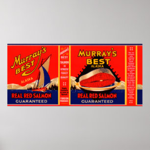 Murray Best Brand Salmon Label- Alaska Poster