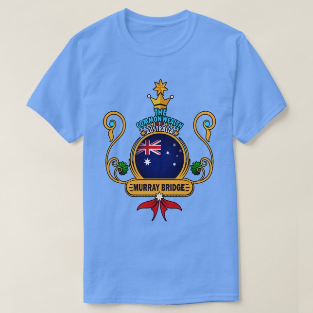 Murray Bridge City Golden Australian Flagga Souven T Shirt (Design framsida)