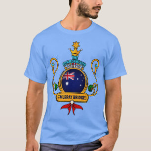 Murray Bridge City Golden Australian Flagga Souven T Shirt
