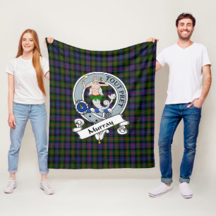 Murray Dysart of Atholl Modern Klan Badge Tartan P Fleecefilt