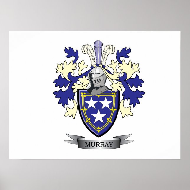 Murray Family Crest Jackar av Arm Poster (Framsidan)