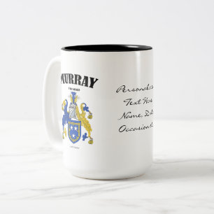 Murray Family Crest, Translation & Meaning Två-Tonad Mugg