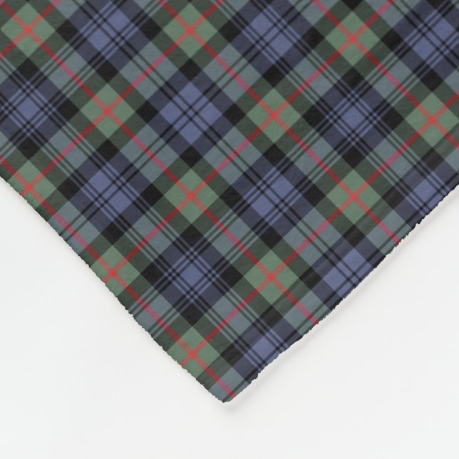 Murray Klan Light Blue and Grönt Ancient Tartan Fleecefilt (Hörn)