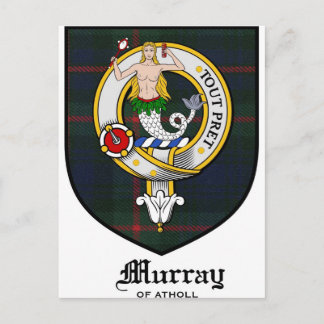 Murray Klan Vapensköld Badge Tartan Vykort