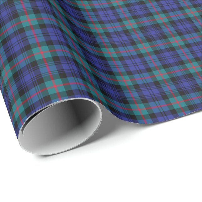 Murray Modern Klan Tartan Presentpapper (Rullad Hörn)
