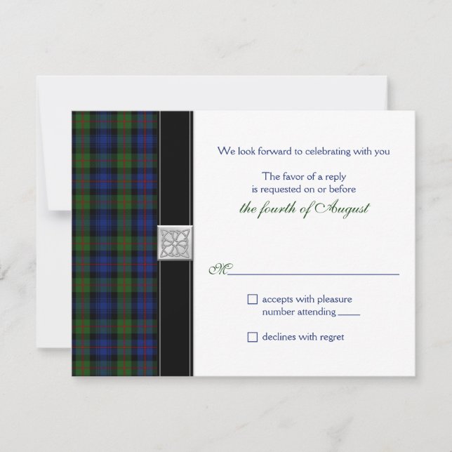Murray of Atholl Tartan Bröllop OSA Reply (Framsida)