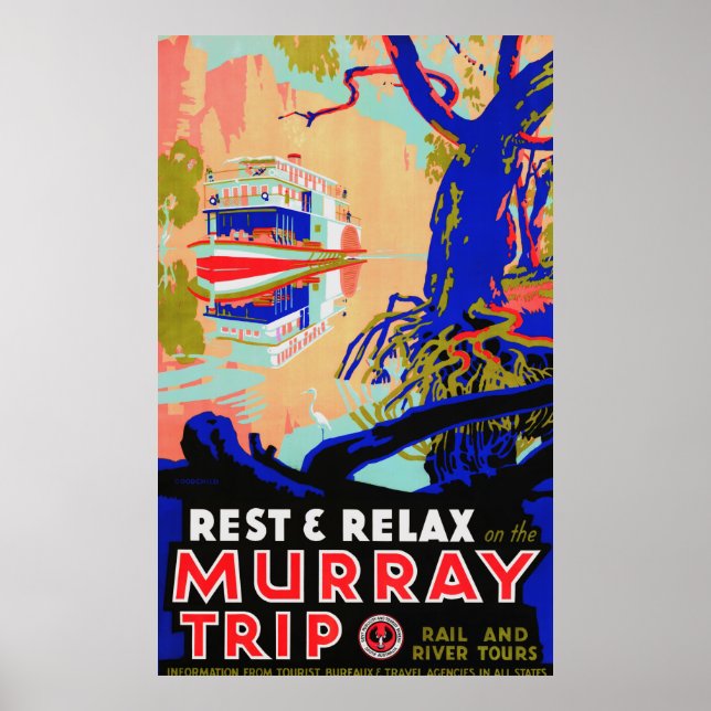 Murray River Australian Travel Poster (Framsidan)