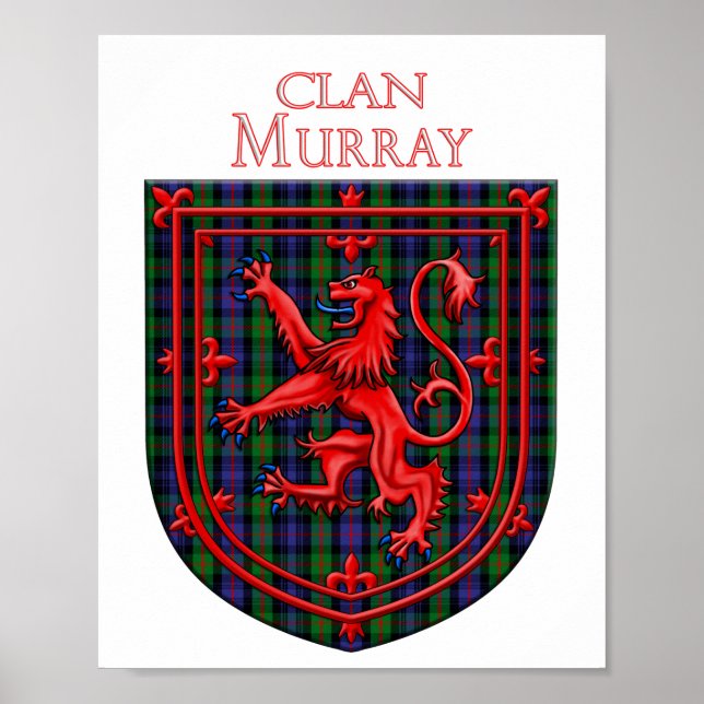 Murray Tartan Scottish Play Lejon Rampant Poster (Framsidan)