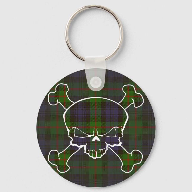 Murray Tartan Skull No Banner Nyckelring (Framsida)