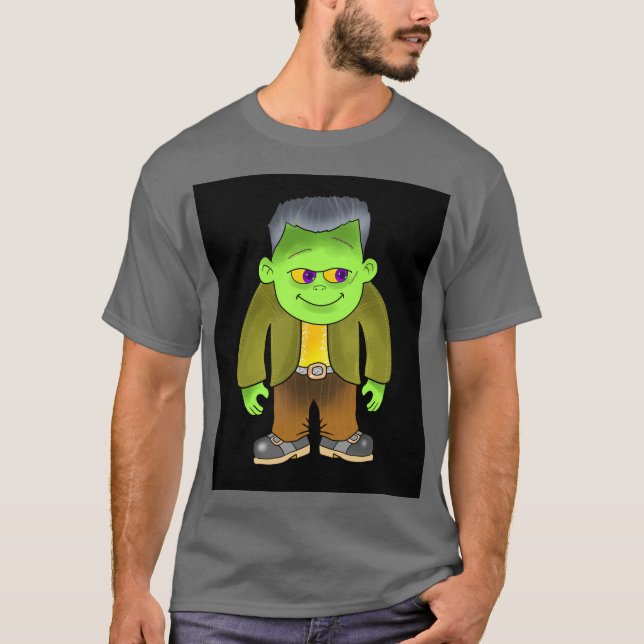 Murray the Monster on Black T Shirt (Framsida)