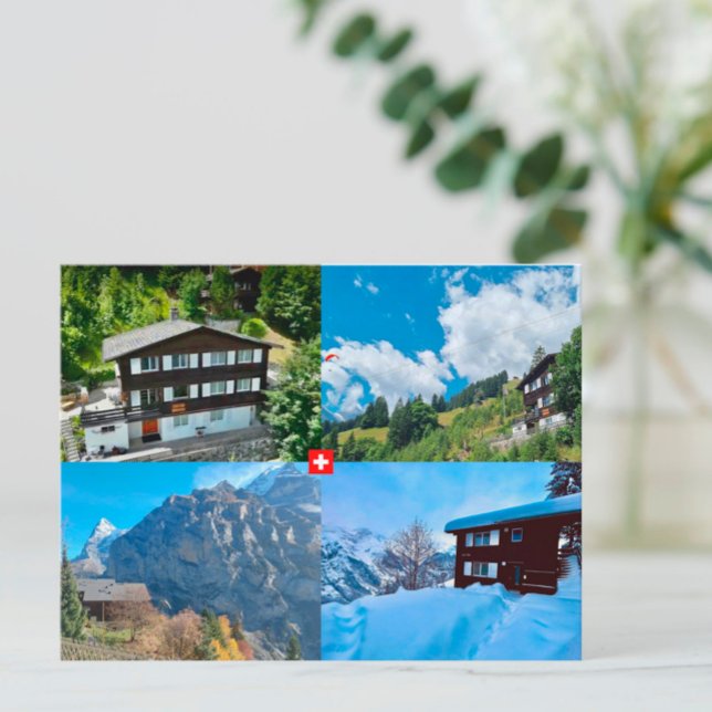 Mürren - Berner Oberland. Schweiz vykort (Skapare uppladdad)