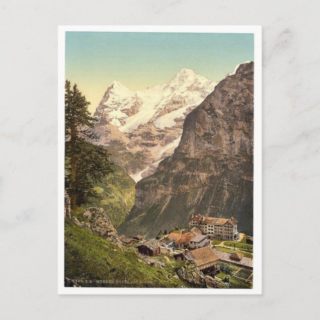 Murren hotelldes-alperna, Bernese Oberland, Vykort (Framsida)