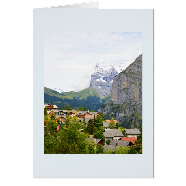 Murren i Schweiz Hälsningskort (Framsidan)