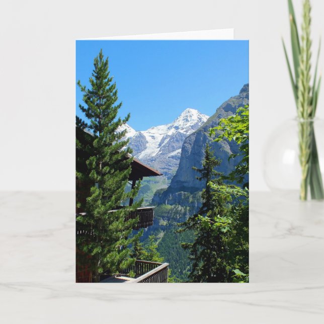 Murren i Schweiz Helgkort (Framsida)