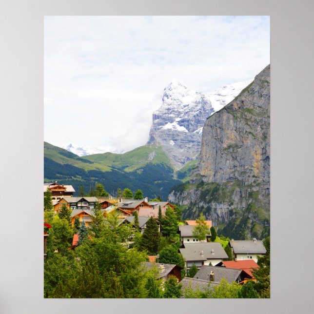 Murren i Schweiz Poster (Framsidan)