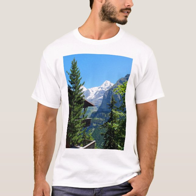 Murren i Schweiz T Shirt (Framsida)