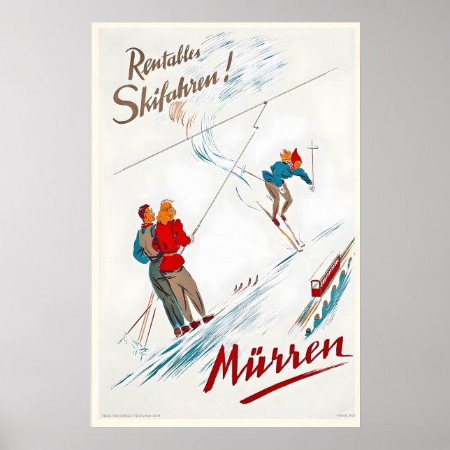 Mürren Muerren Schweiz Berg Alperna Schweiz Poster (Framsidan)