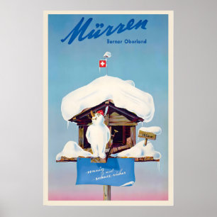 Mürren Muerren Schweiz Berg Alperna Schweiz Poster