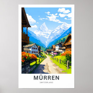 Murren Schweiz Travel Print Poster