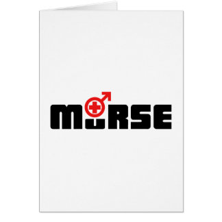 Murse logotyp på vit hälsningskort
