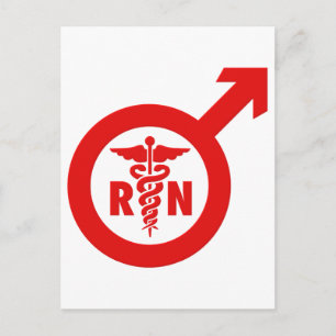 Murse Male Nurse Symbol Vykort