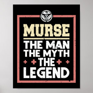 Murse. Mannen. Myten. Förklaringen. Lustigt Murse Poster