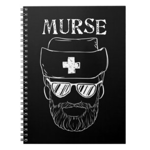 Murse Nurse Man Funny Tshirgift för Male Nurse M Anteckningsbok