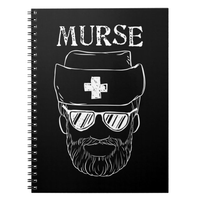 Murse Nurse Man Funny Tshirgift för Male Nurse M Anteckningsbok (Framsidan)