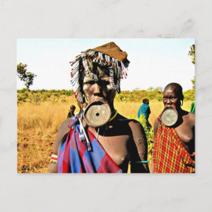 Mursi people (Mun) Vykort