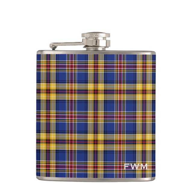 Murtaugh Tartan Monogram Blue och Gult Play Fickplunta (Framsidan)