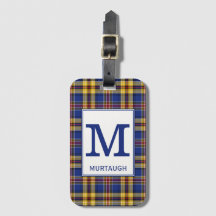 Murtaugh Tartan Royal Blue och Guld Play Mönster