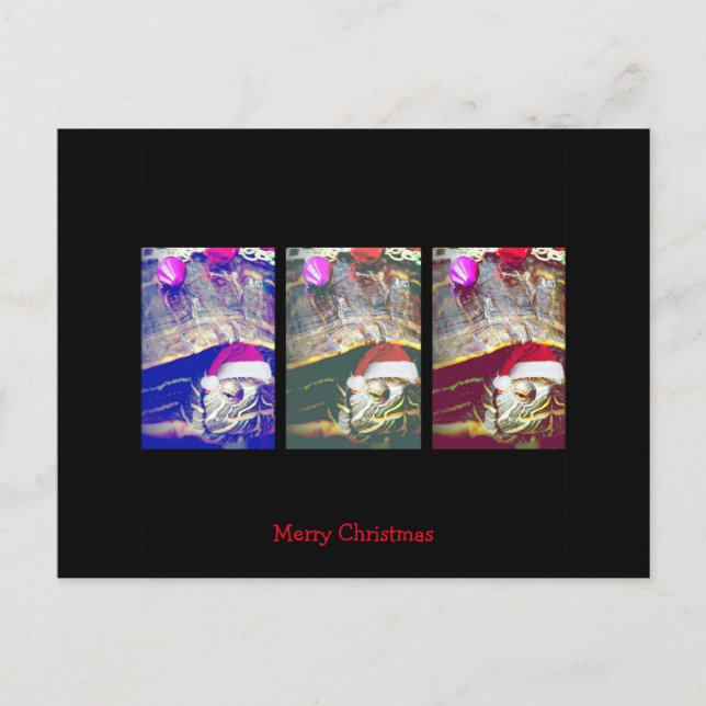 Murtle the jul Turtle Helg Vykort (Framsida)