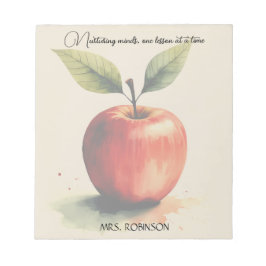 Murturing Minds Watercolor Apple Teacher Gift Anteckningsblock