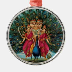 Murugan Kartikeyan Skanda Subrahmanyan Hindu Gudom Julgransprydnad Metall