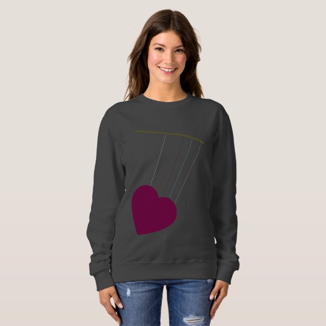Murugi Bära Teherat Heart Women's Sweatshirt T Shirt (Hel framsida)
