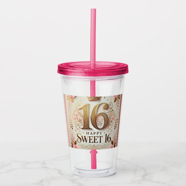 Murugi Drinkware Collection Sweet16 Birthday Take Away Mugg (Framsida)