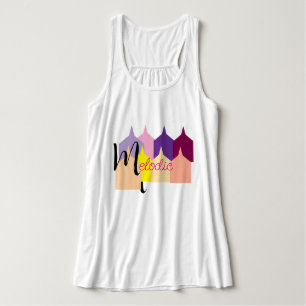 Murugi Slit Melodisk Dam BellaCanvas Flowy Race Linne Med Racerback