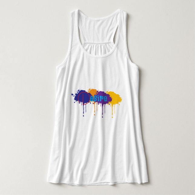Murugi Wear Desire Dam Bella+Canvas FlowyRace Linne Med Racerback (Design framsida)
