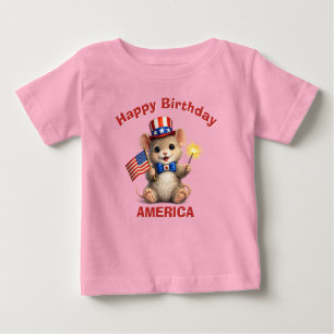 Mus (5i) Patriotisk Barn T-Shirt