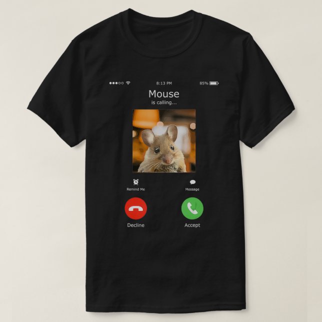Mus anropar ett fantastiskt Mouse Enthusiast Mouse T Shirt (Design framsida)