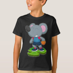 Mus Basketspelare Basketboll T Shirt