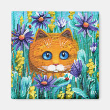 Mus Blommor i Orange-Tabby katt