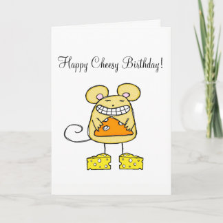 Mus för hälsningskort Cheesy Grattis på födelsedag Kort