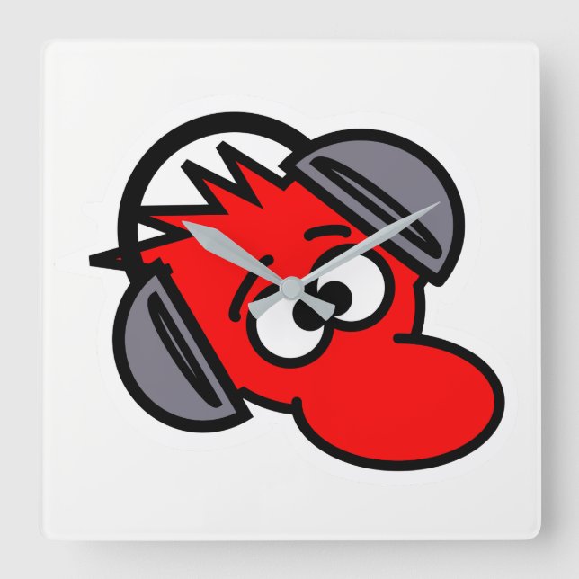 Mus Fyrkantig Klocka (Framsida)